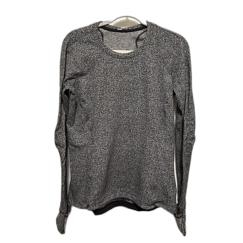 Lululemon Running Runderful Long Sleeve Top Women's 12 Reconnect Jacquard Luon